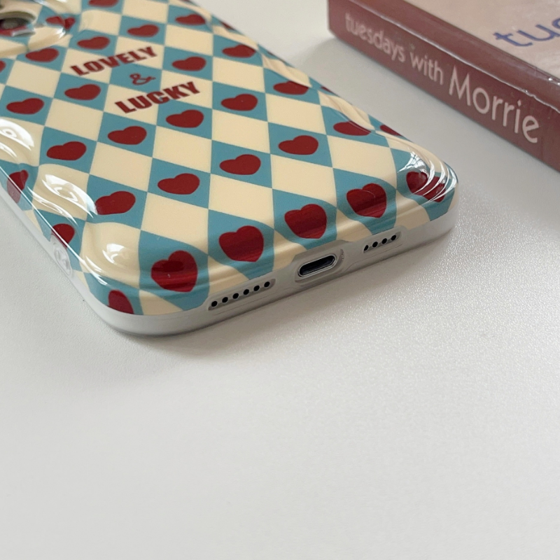 Love and lucky Argyle Heart Case