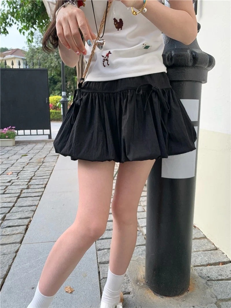 High Waist Pleated Mini Skirt