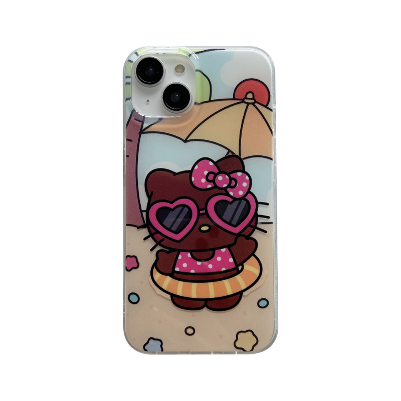 Heart Glass Hawaii Kitty Case