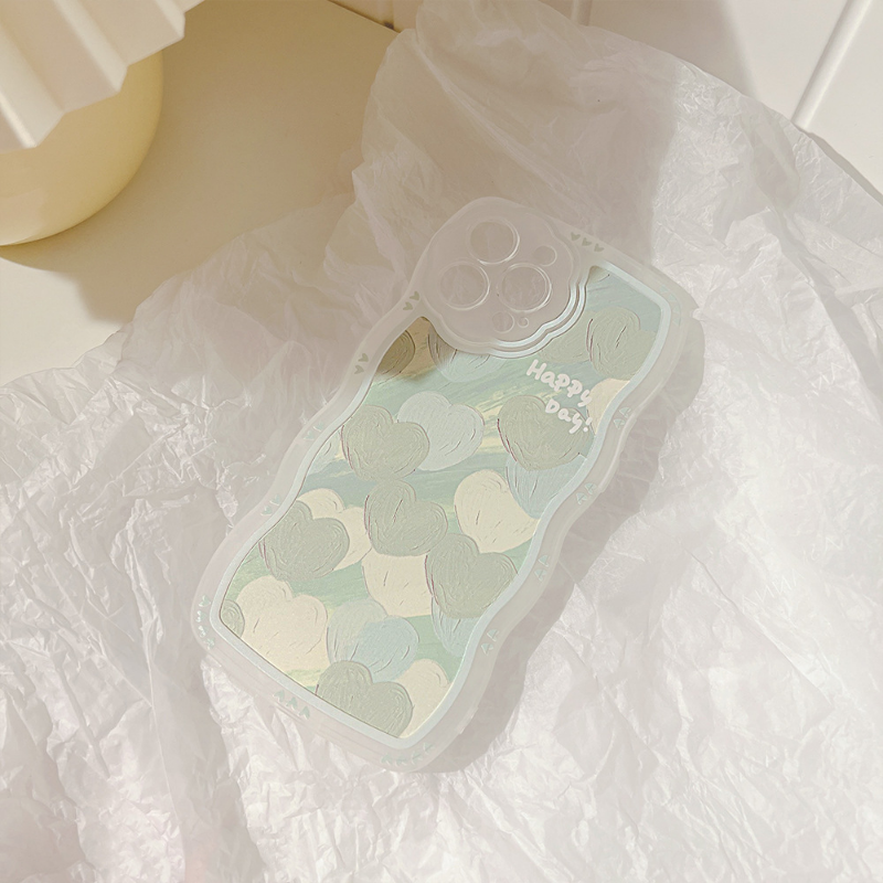 Green Bubble Heart Case