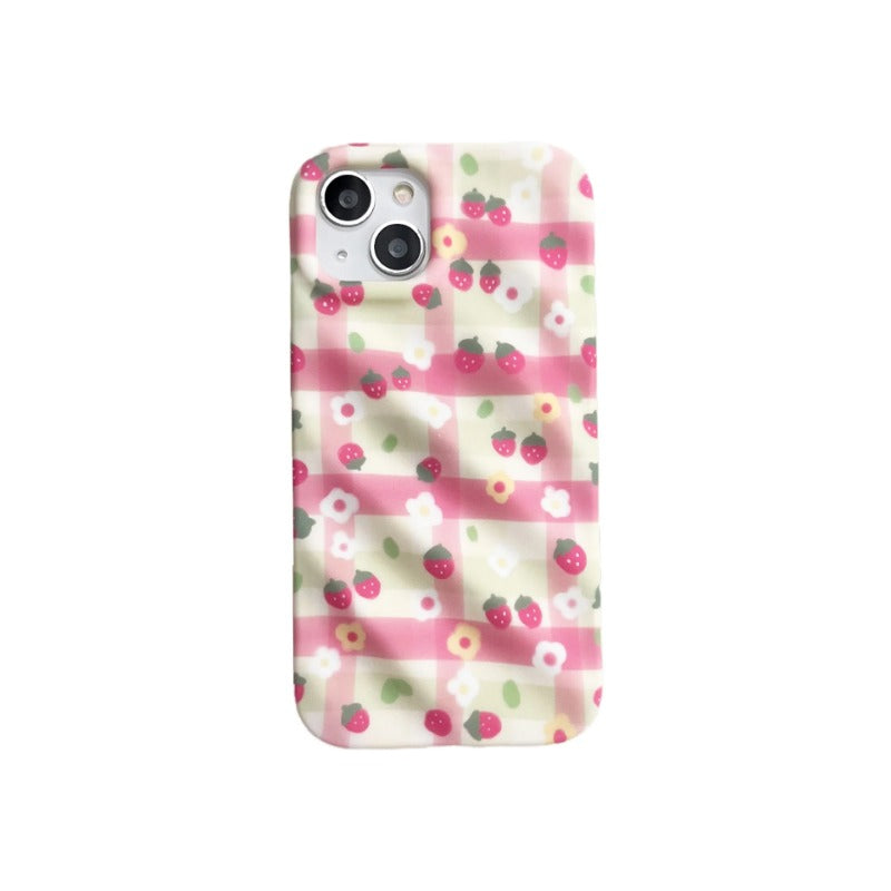 Strawberries Plaid Case