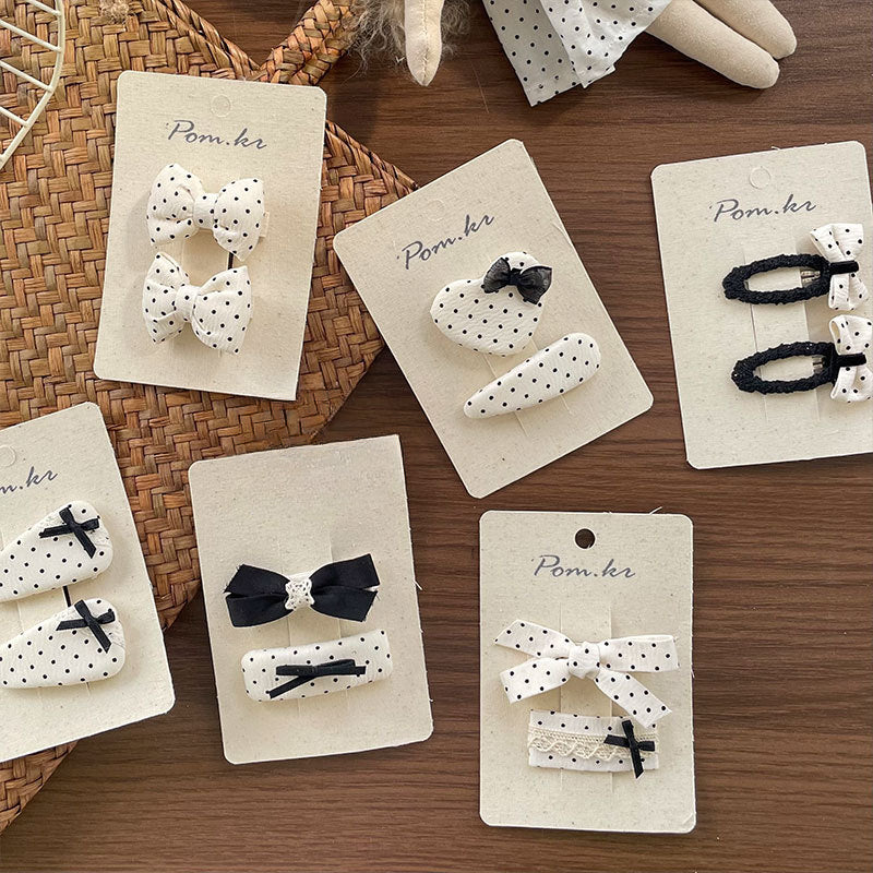 Polka Dot Bow Clips