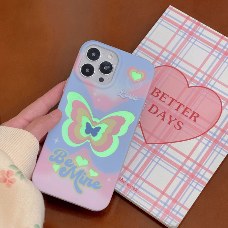 Peach Yellow Layer Butterfly Case