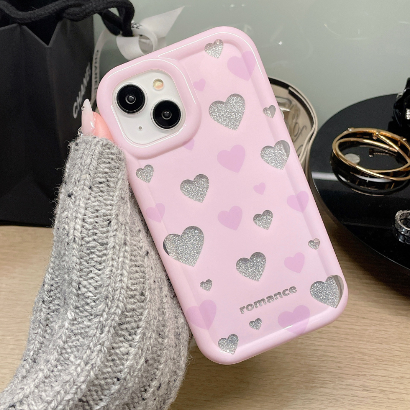 Glitter Heart Pink Case