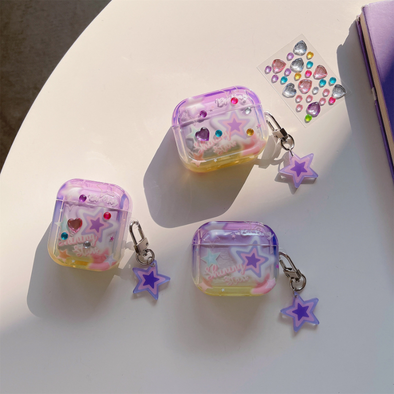 Purple Star Layer Airpods Case