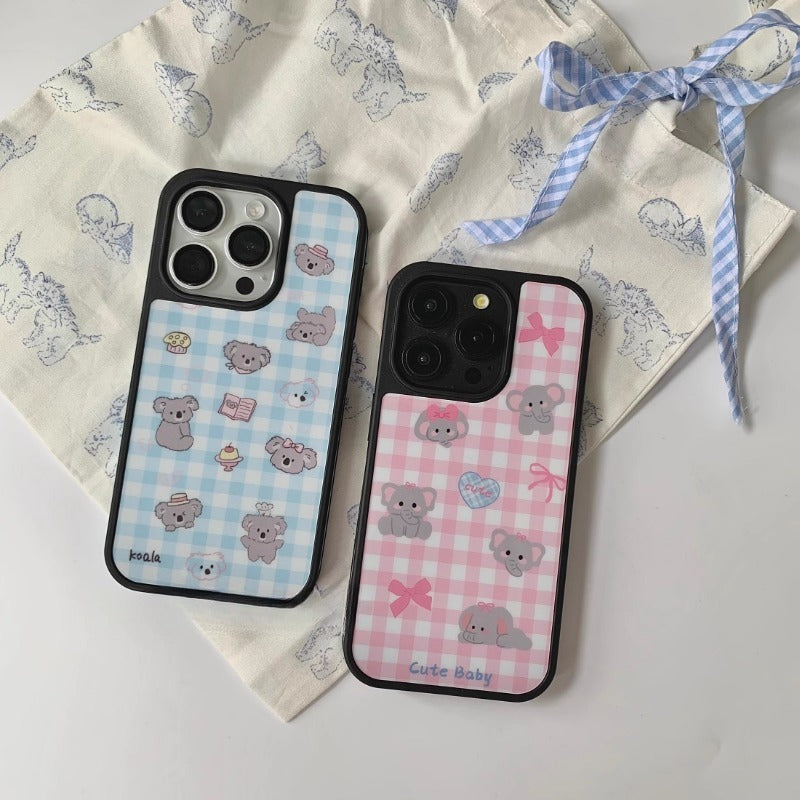 Cute Koala Gingham Phone Case