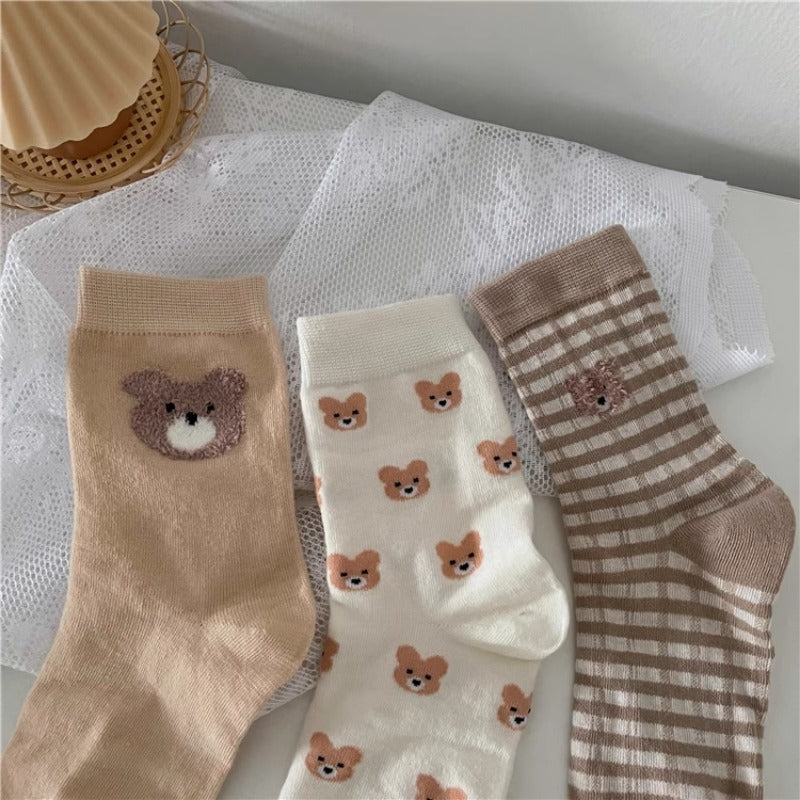 Brown Teddy Socks