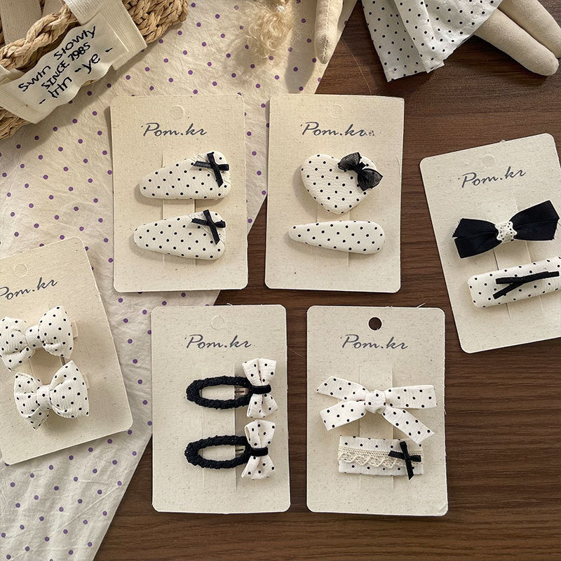 Polka Dot Bow Clips