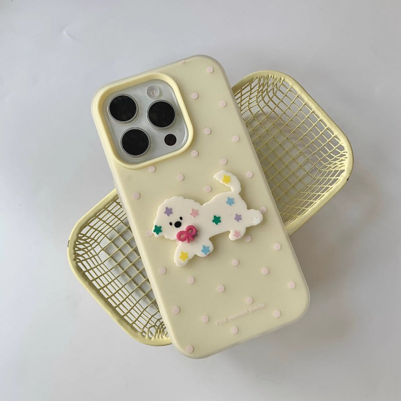 Pastel Yellow Puppy Case