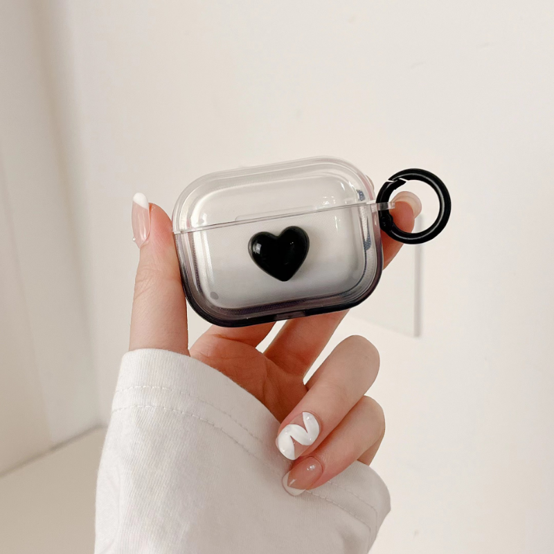 Noir Gradient Heart AirPods Case