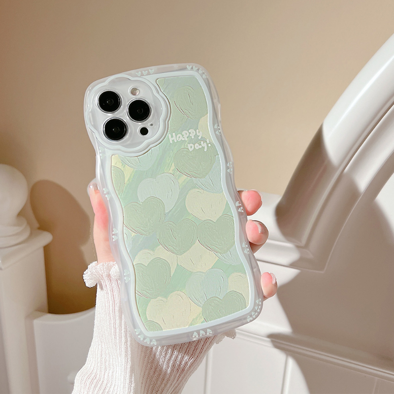 Green Bubble Heart Case