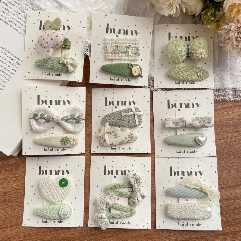 Bunny Handmade Pastel Hair Clips