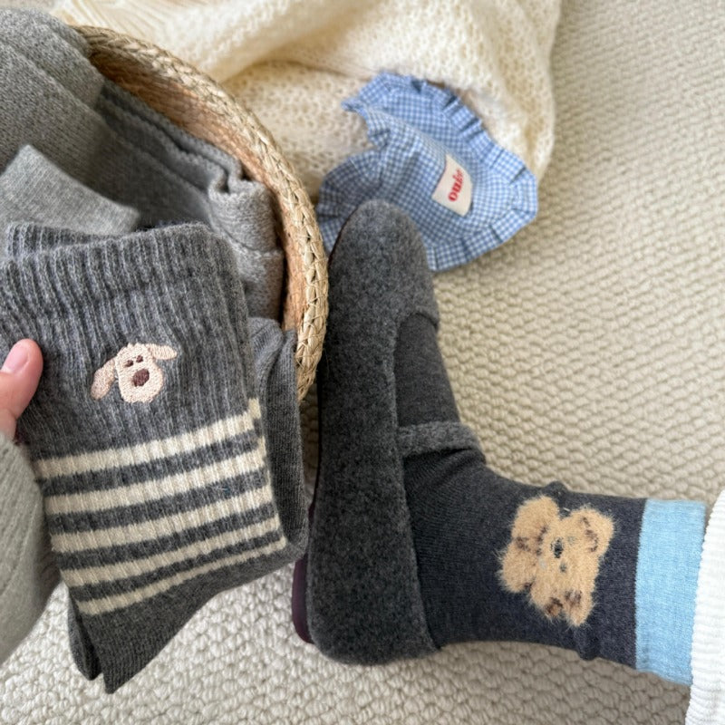 Cozy Critter Patterned Wool Socks