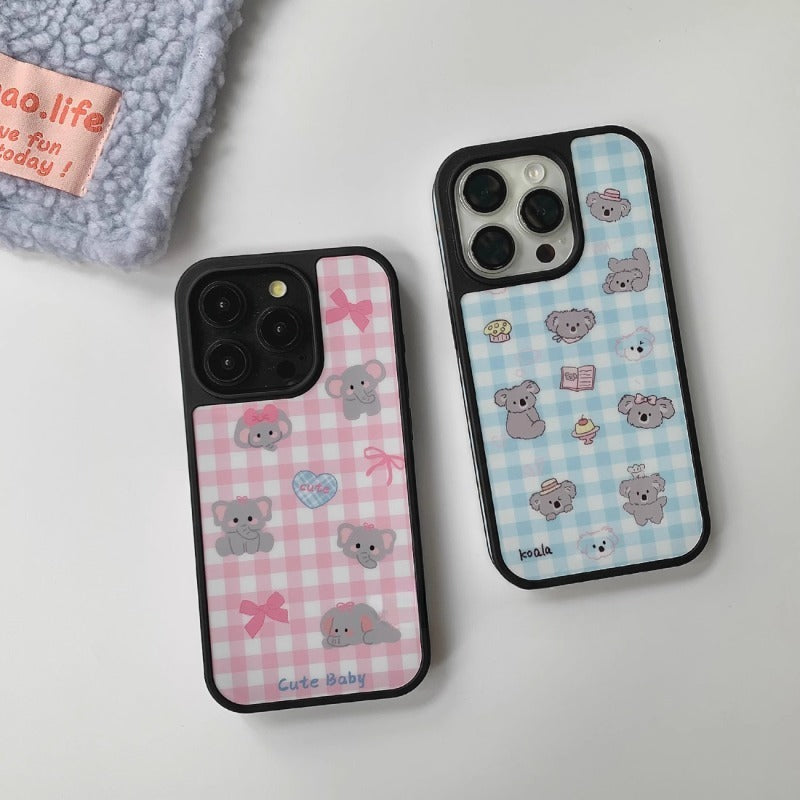 Cute Koala Gingham Phone Case