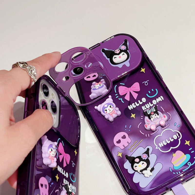 Clamshell Mirror Kuromi Case