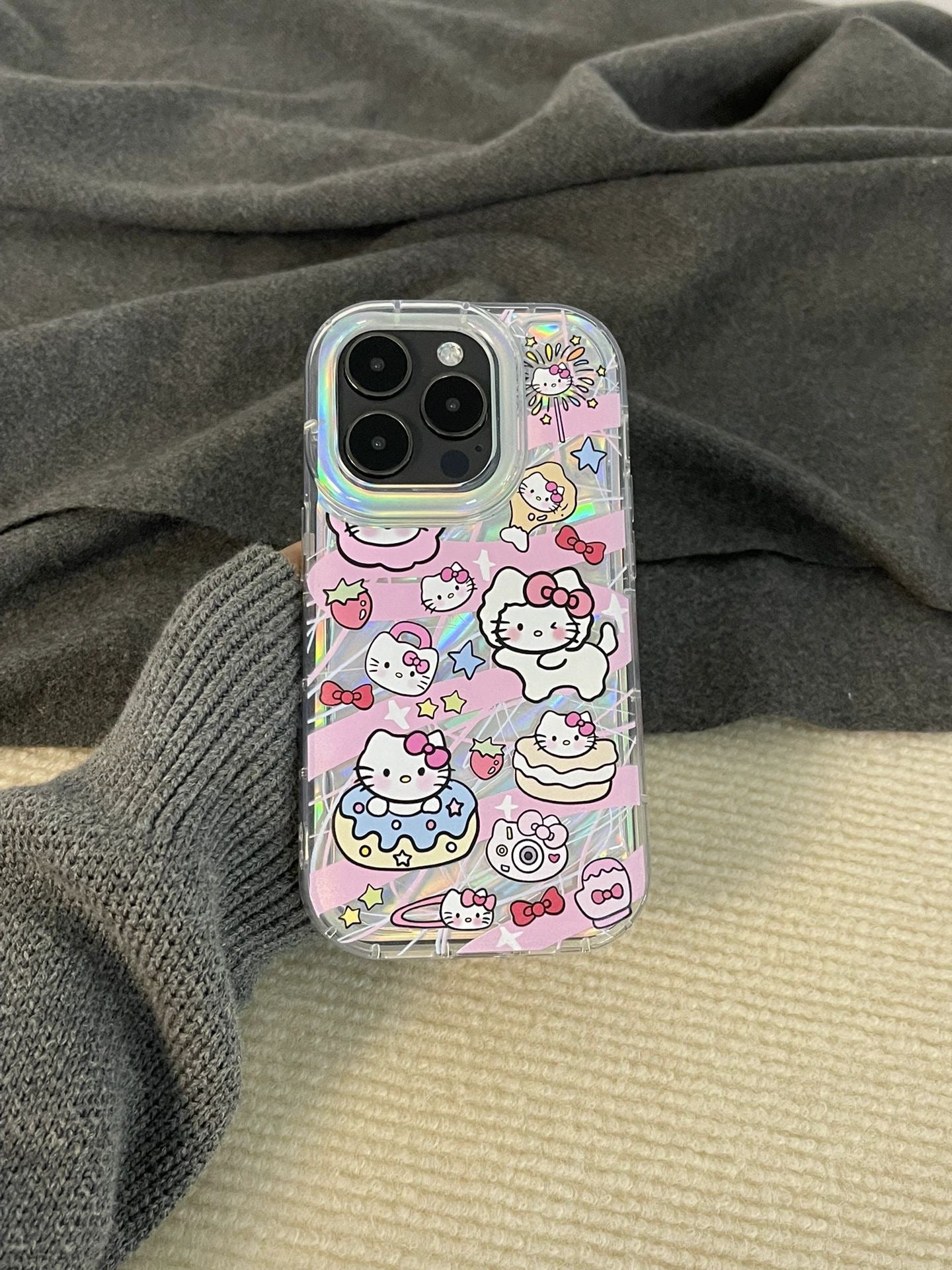 Laser Stripe Kitty Case