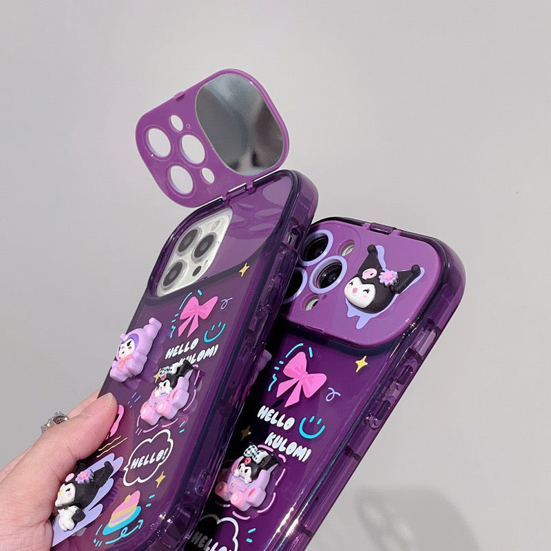 Clamshell Mirror Kuromi Case