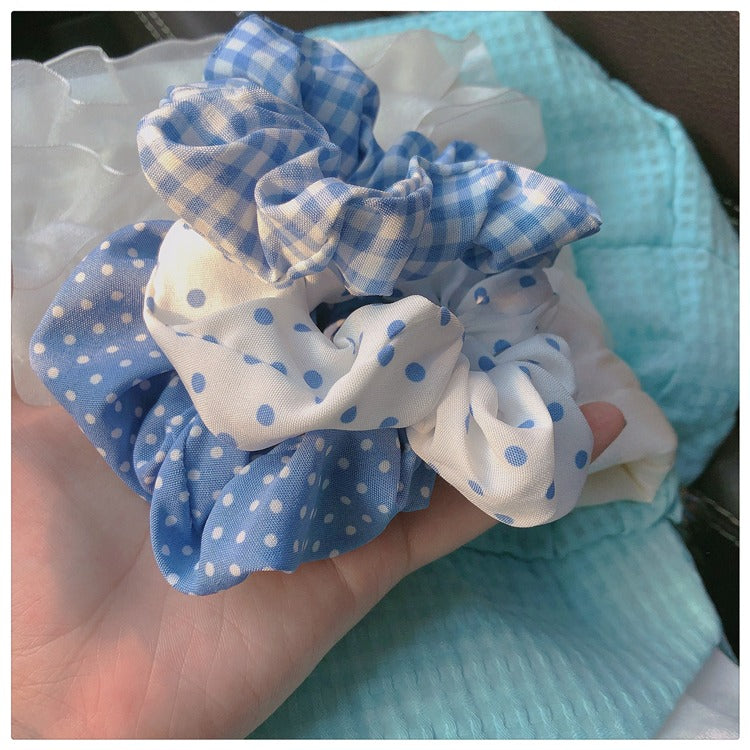 Blue scrunchie set