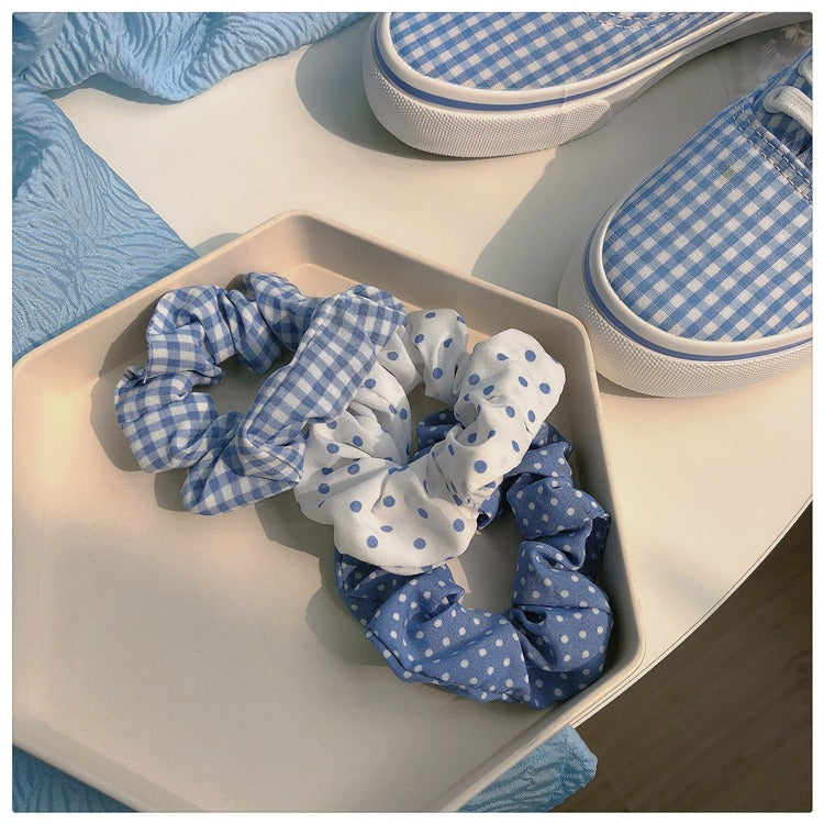 Blue scrunchie set
