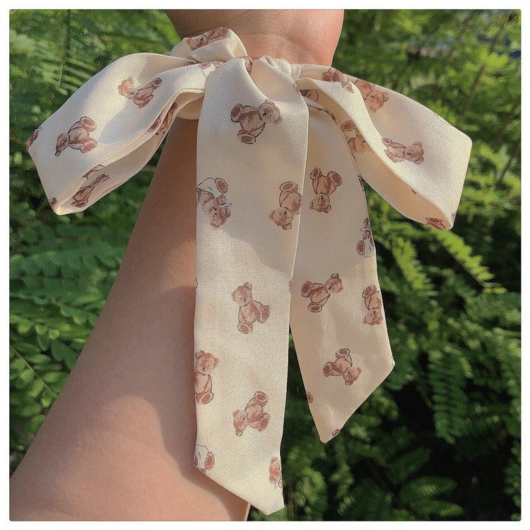 Baby bear ribbon scrunchie