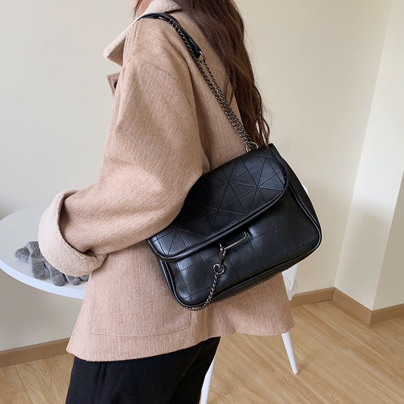 Black Simple Shoulder Bag