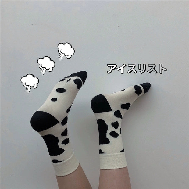 Cow spotted sock