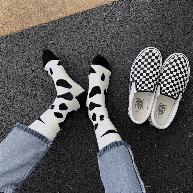 Cow spotted sock