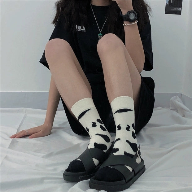 Cow spotted sock