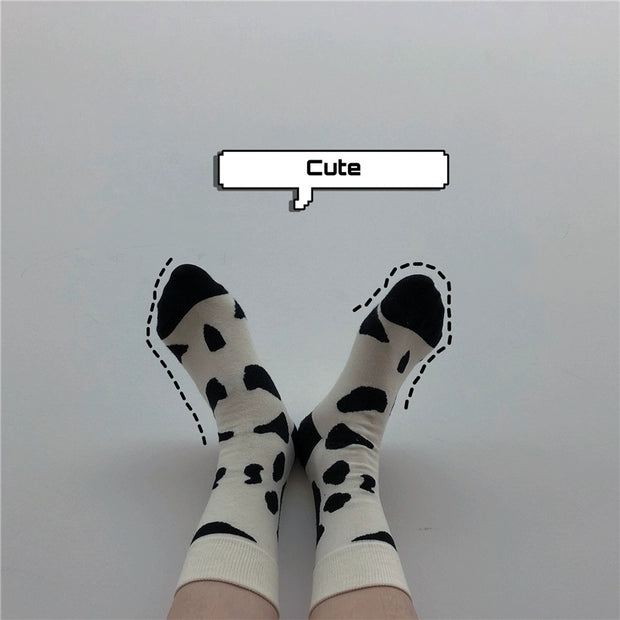 Cow spotted sock