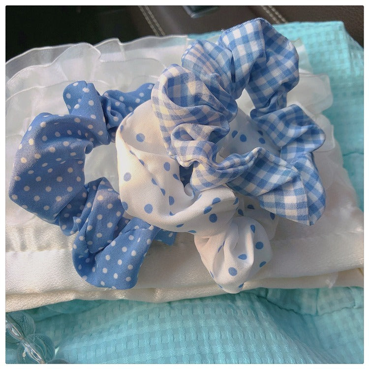 Blue scrunchie set