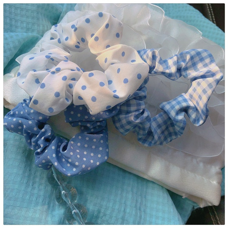 Blue scrunchie set