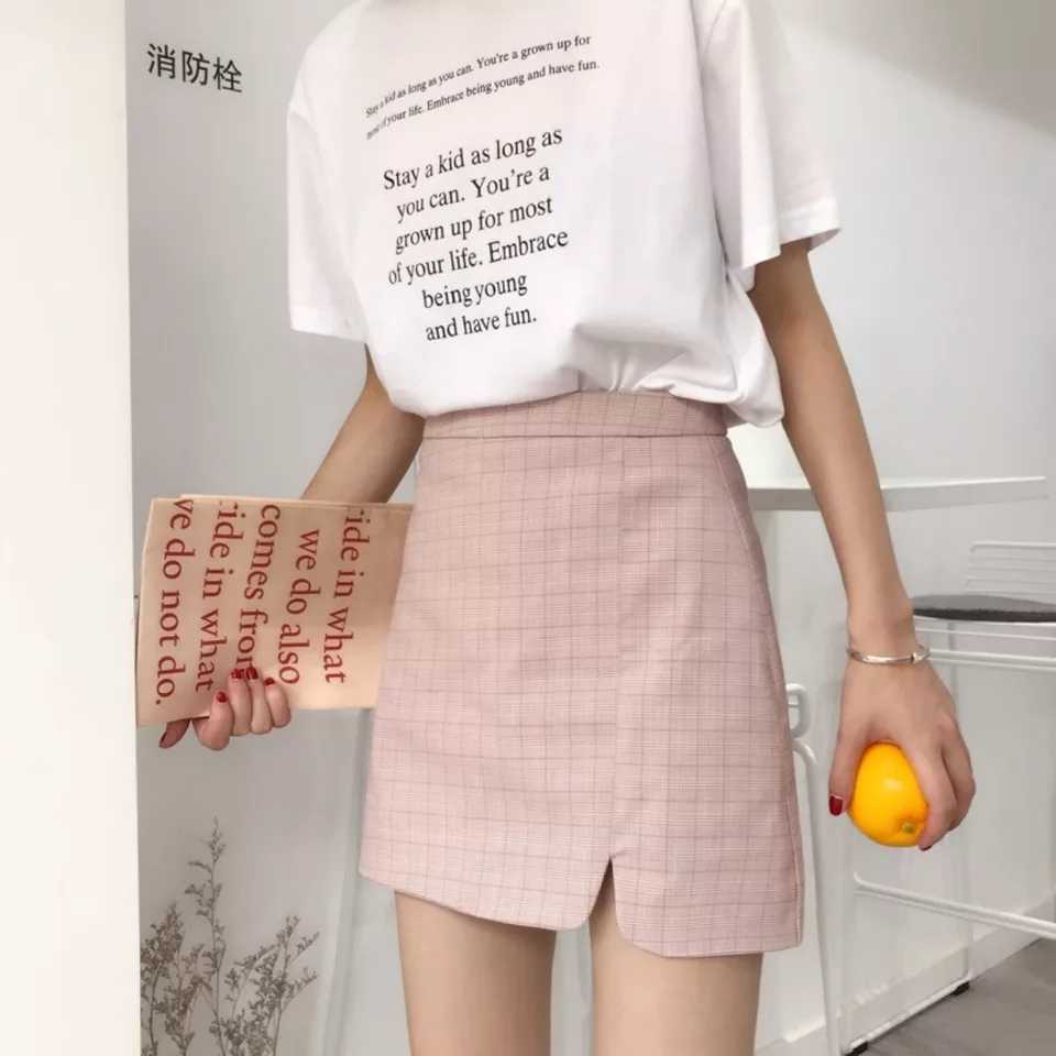 Mini grid skirt