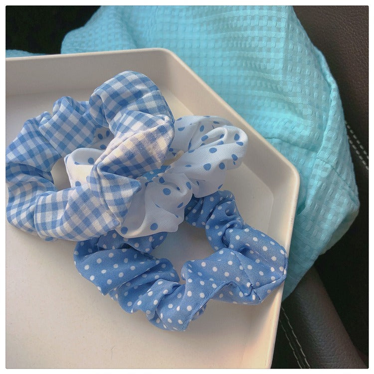 Blue scrunchie set