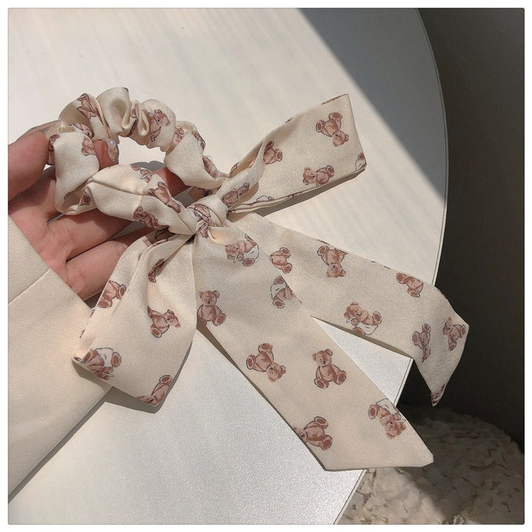 Baby bear ribbon scrunchie