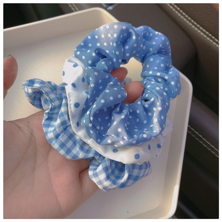 Blue scrunchie set