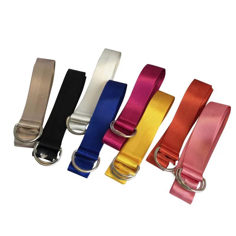 Plain coloured D ring belt