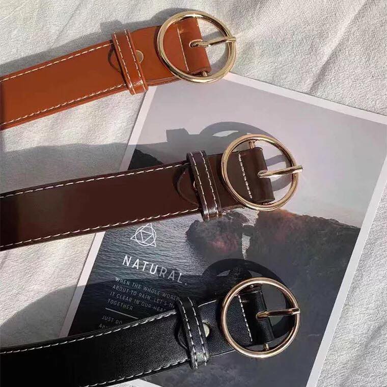 Round buckle belt