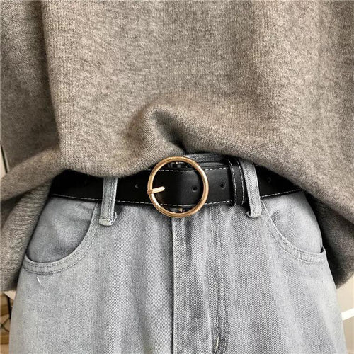 Round buckle belt