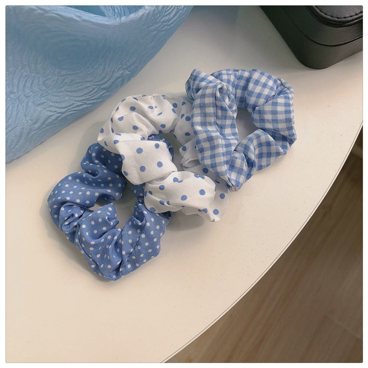 Blue scrunchie set