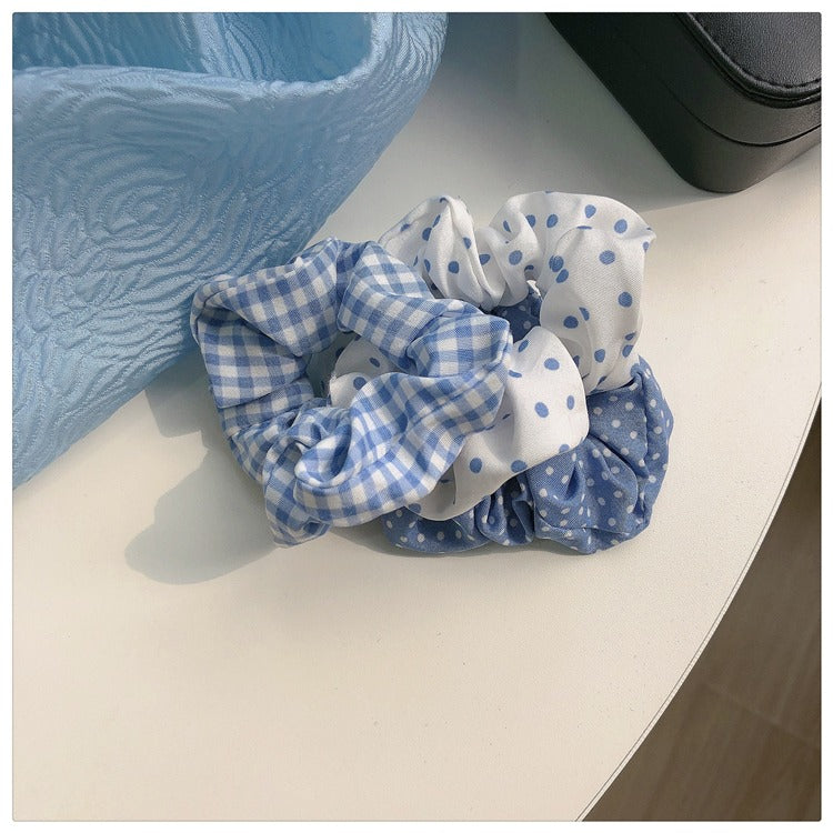 Blue scrunchie set