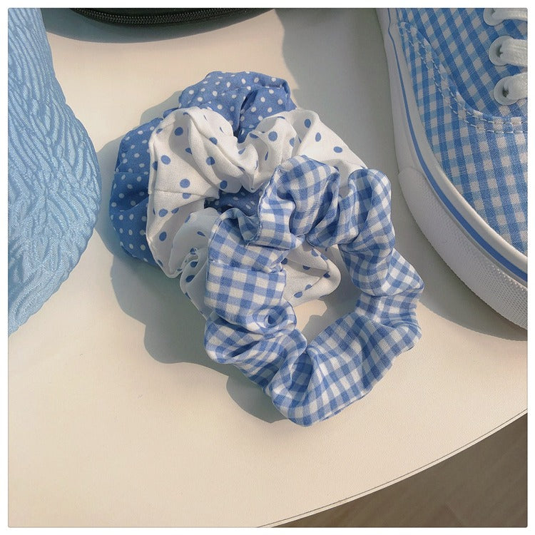 Blue scrunchie set