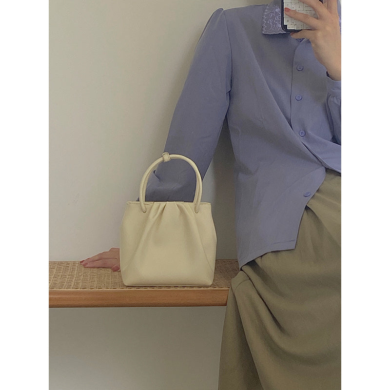 Gita Solid Color Ruffled Bag