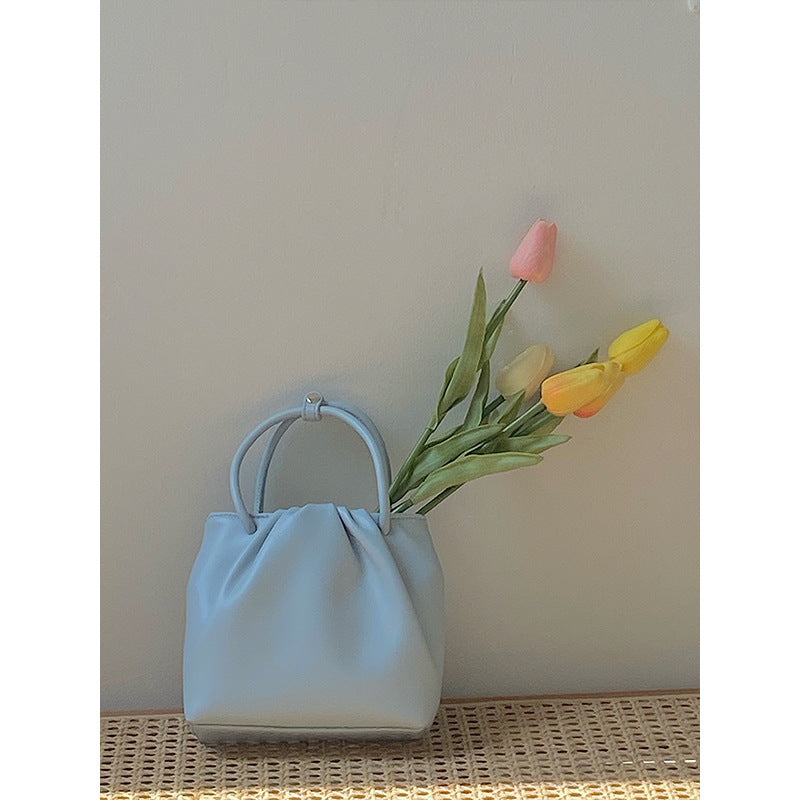 Gita Solid Color Ruffled Bag