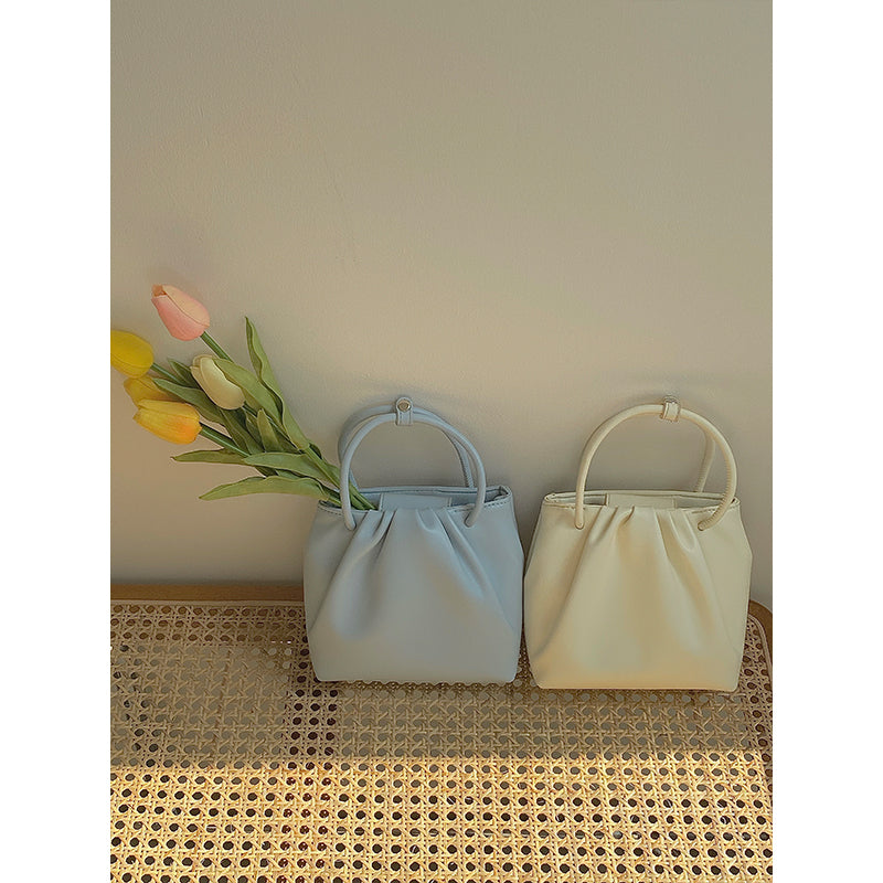 Gita Solid Color Ruffled Bag