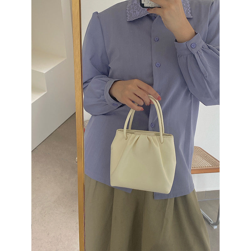 Gita Solid Color Ruffled Bag
