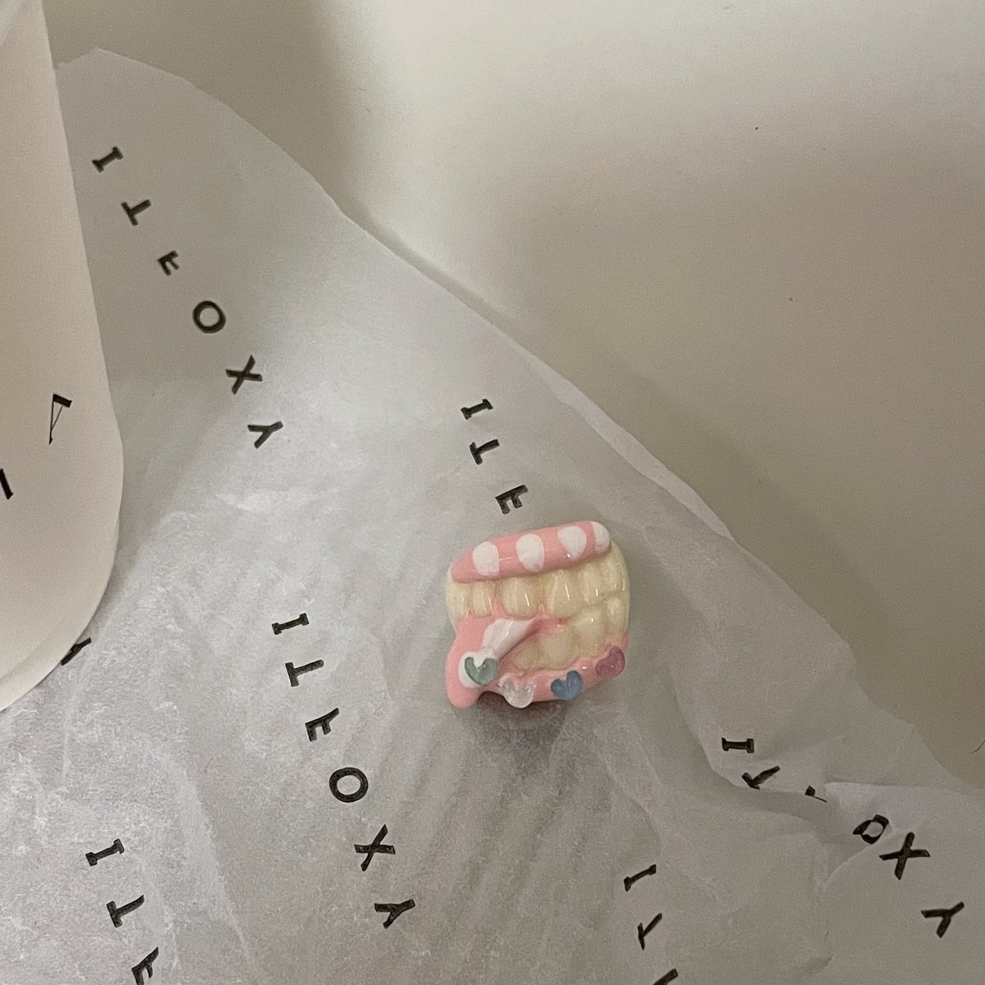 Strawberry Milkshake Clay Ring