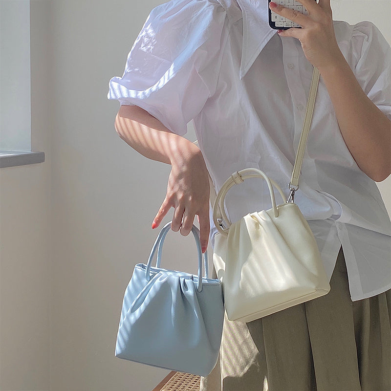 Gita Solid Color Ruffled Bag