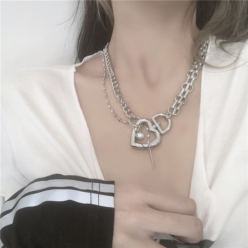 Heart D necklace