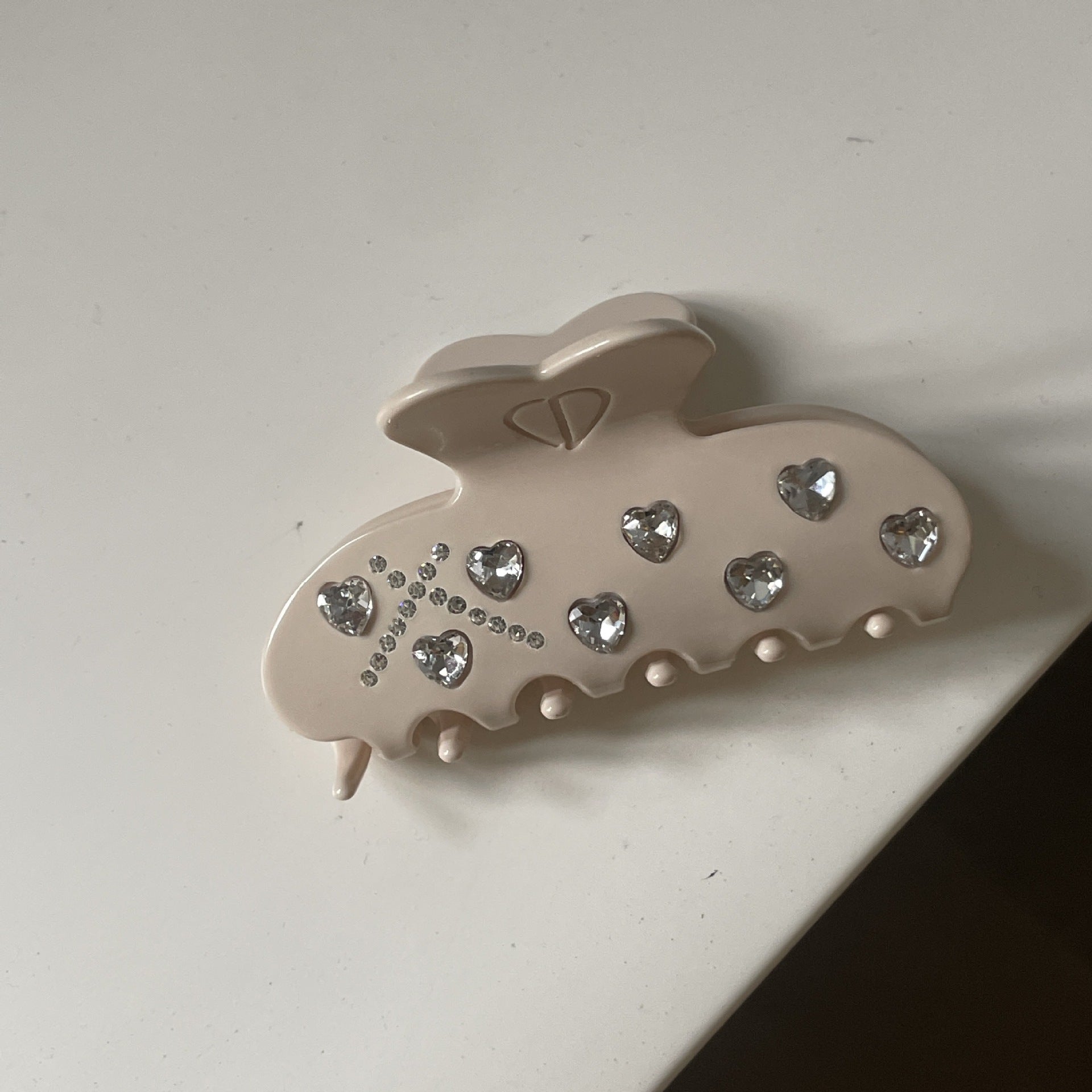 Heart Diamante Claw Clip