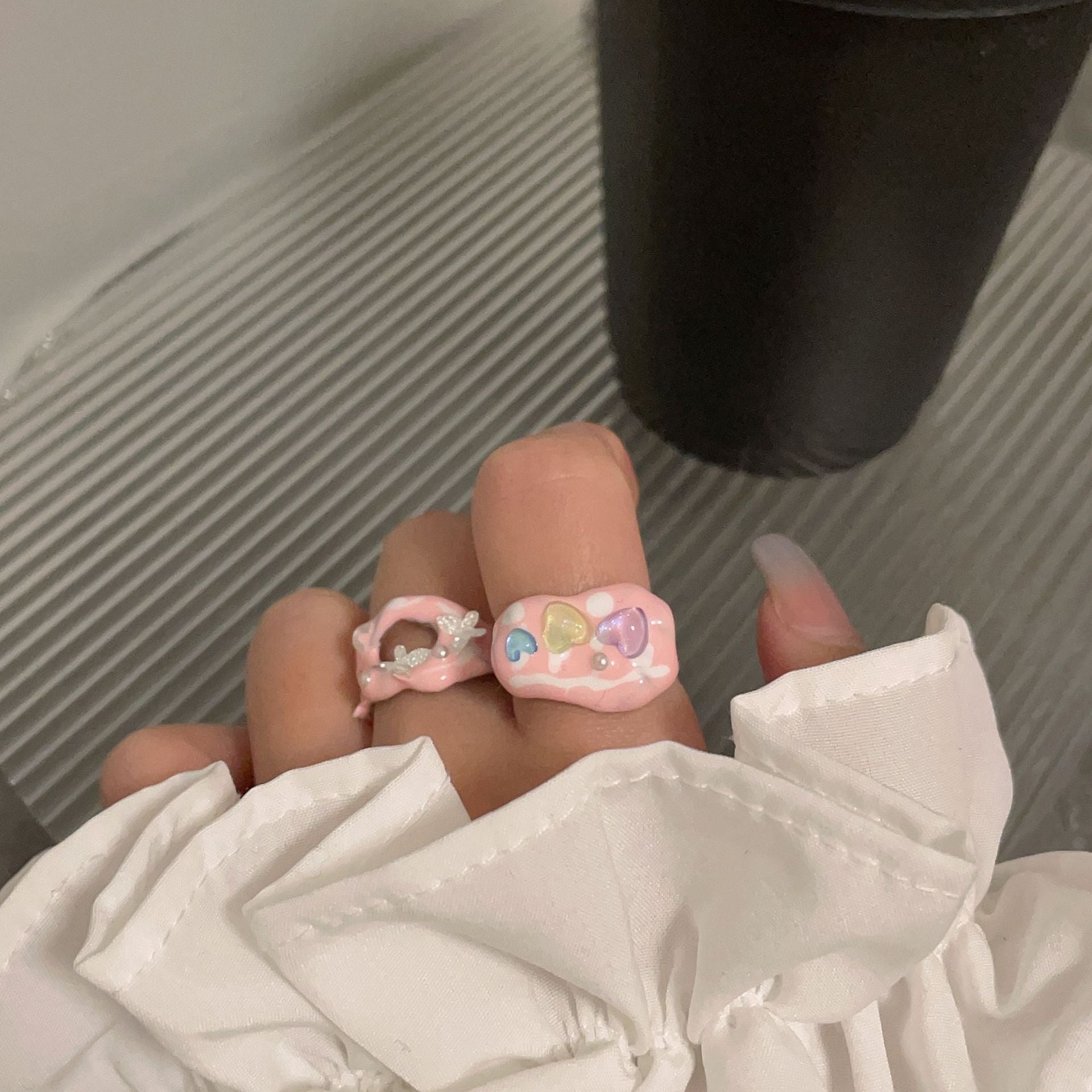 Strawberry Milkshake Clay Ring